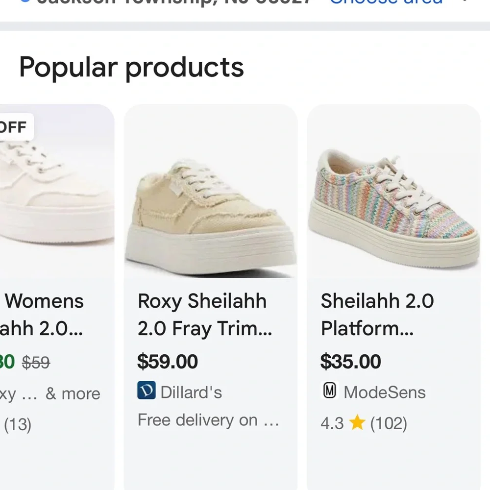Roxy Sheilahh 2.0 Baby Blue and White Woven Slip-On Shoes - Picture 6 of 6